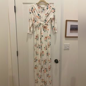 White Floral Maxi Dress